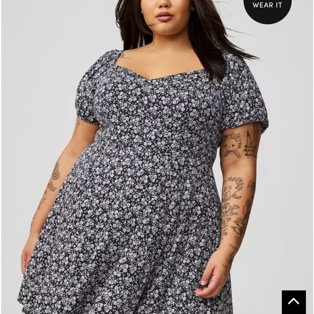 Torrid Mini Challis Skater Dress